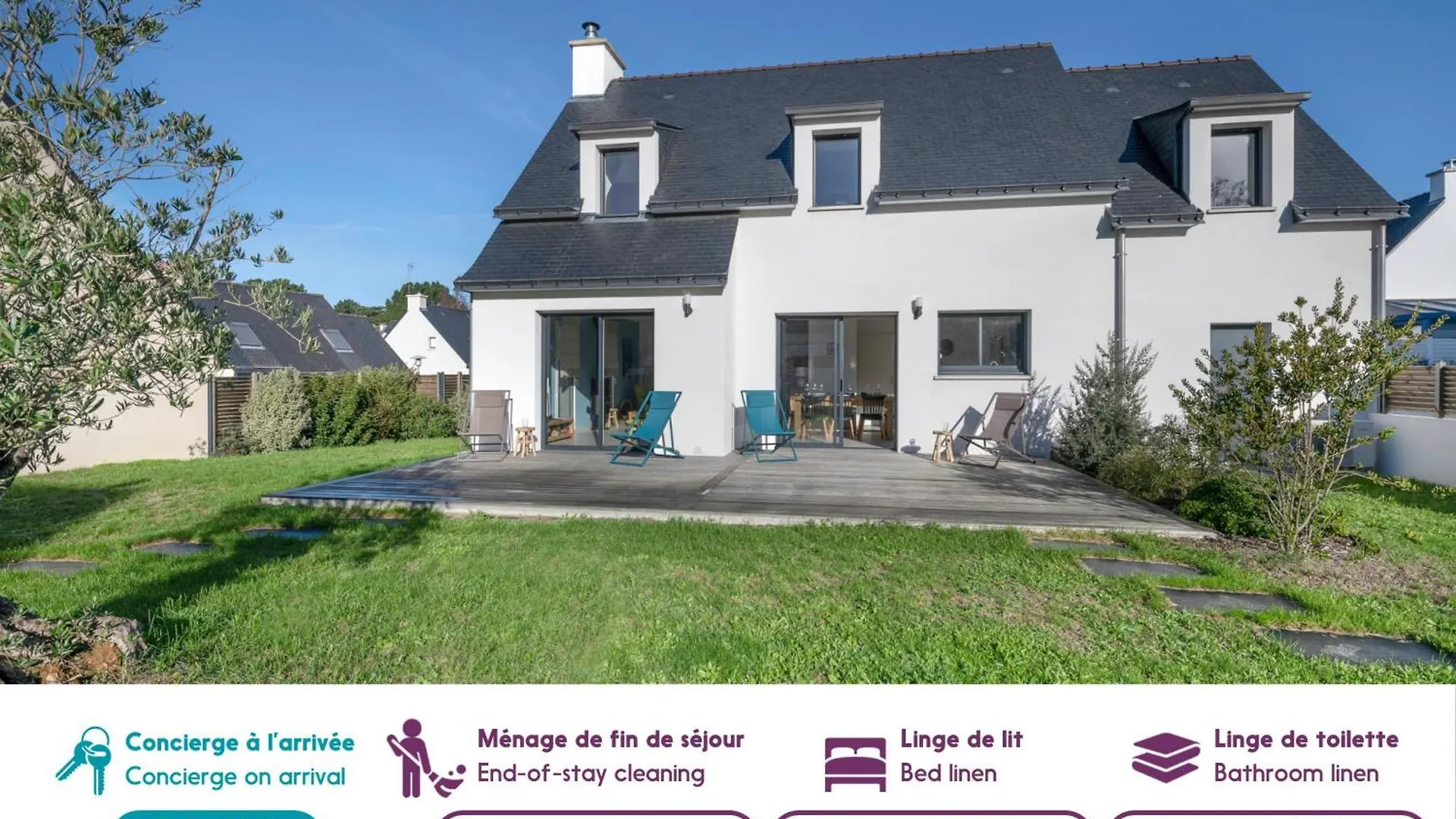 300M De La Plage - Grande Terrasse - 8 Personnes Arzon